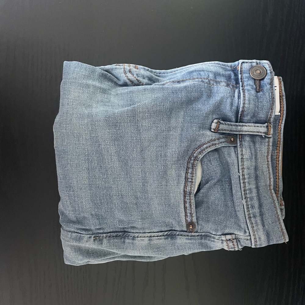 Abercrombie Kids ripped light blue jeans